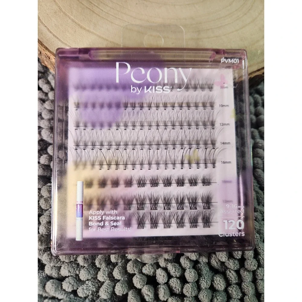 Peony‎ False Eyelashes~Cluster Lashes~Misty Haze Black 9Mm-16Mm~ 120 Pieces